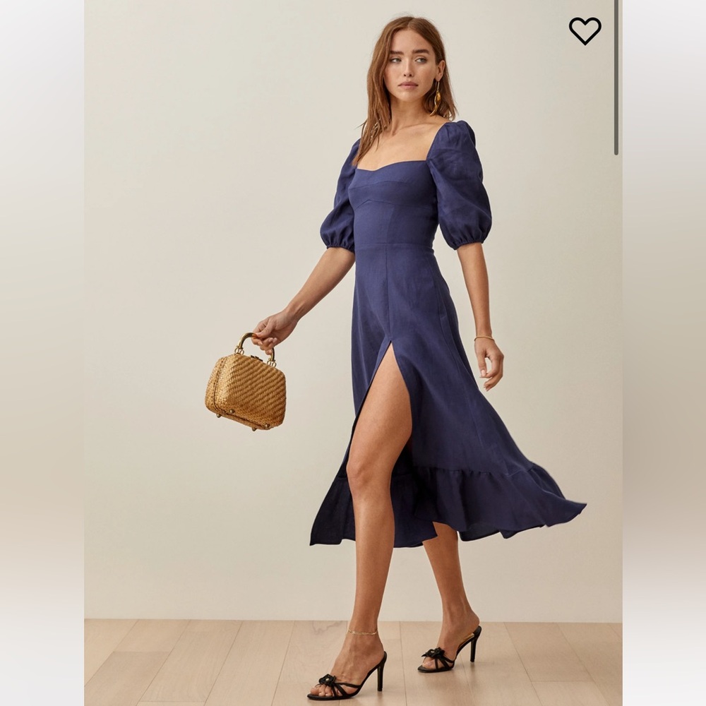 Belgium Linen Dress Danube - Reformation